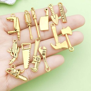 Pendentif en alliage d'or antique, formes variées, pour bracelet, collier, accessoires de bijouterie, placage en alliage de zinc - Product Image 2