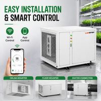 Déshumidificateur LANSTEP pour agriculture verticale avec réinitialisation automatique, dégivrage et filtre HEPA pour serres et systèmes hydroponiques