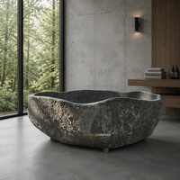 Baignoire en granit de rivière sculptée à la main, style moderne et populaire, de la marque JUNREN
