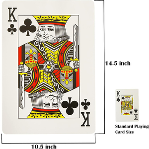 Cartes à jouer géantes - 10,5 x 14,5 pouces - Jeu complet de cartes de <span class=keywords><strong>poker</strong></span> géantes pour décorations de fête de casino - Jeu de cartes géant - Product Image 2