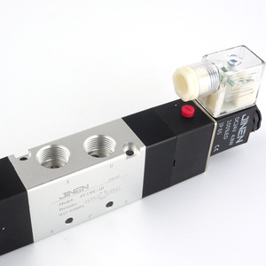 วาล์วนิวแมติกโซลินอยด์ JINEN รุ่น 4V330E-10 3/8 แบบสามตำแหน่งห้าทาง ชนิดระบายอากาศกลาง - Product Image 1