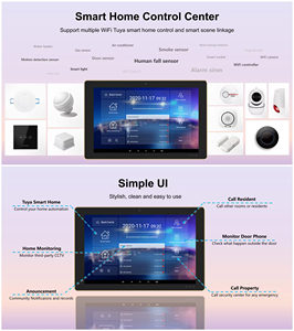 Taichuan 10 inch video cửa điện thoại, HD Camera chuông cửa Hỗ trợ mã pin mở khóa, giám sát, dual-Way <span class=keywords><strong>intercom</strong></span> cho biệt thự nhà - Product Image 6