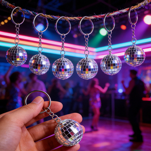 พวงกุญแจลูกบอลดิสโก้ขนาด 3 ซม. พวงกุญแจลูกบอลดิสโก้กระจกเงาขนาดเล็ก สำหรับงานปาร์ตี้ยุค 70 และเครื่องประดับตกแต่งกระเป๋า พวงกุญแจลูกบอลดิสโก้สำหรับงานปาร์ตี้ - Product Image 4