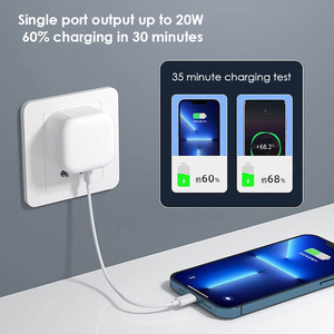 Trên Cổ USB C Tường Sạc Khối 20W Dual Port Pd Giao Hàng Điện Nhanh Loại C Sạc Anh Cắm Adapter - Product Image 4