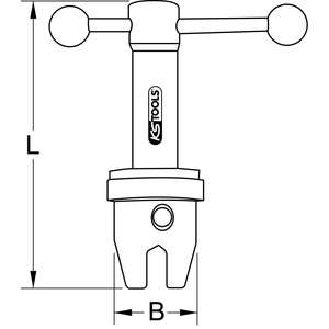Adaptadores de baño y fijación de válvulas KS TOOLS, 2 uds. - Product Image 3