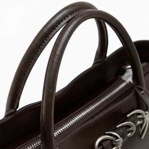 Sac fourre-tout classique vintage en cuir véritable, sac à bandoulière, couleur unie, mode, antivol, portable, voyage, shopping - Product Image 1