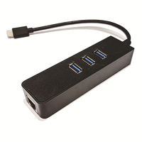 Mini USB Portable 4 en 1, Hub en aluminium, adaptateur Rj45, Type C 3.0, recharge, pour ordinateur Portable