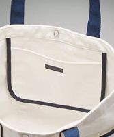 Sac fourre-tout en toile de coton uni, grande capacité, imperméable, écologique, personnalisable avec fermeture ouverte et logo imprimé