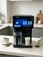 Distributeur d'eau chaude et froide tout-en-un avec machine à glaçons et refroidisseur d'eau, surveillance TDS en temps réel pour usage domestique et commercial
