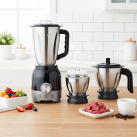 3-in-1 RVS Draagbare Blender Sapcentrifuge Mixer Mixer 6 Messen Koperen Motor Drukknopbediening Huishoudelijke Stamper