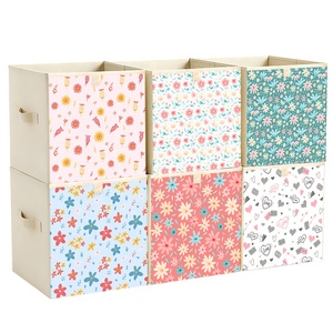 Thấp moq nhà máy tùy chỉnh bền có thể gập lại phim hoạt hình in lưu trữ Cubes trẻ em hộp vải có thể gập lại <span class=keywords><strong>Cube</strong></span> lưu trữ đồ chơi cho trẻ em - Product Image 4