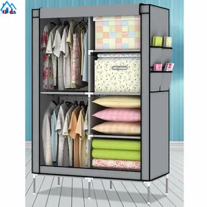 Armoire pliante en tissu armoire placard commerce assurance fournisseur mobile moderne conceptions de garde-robe