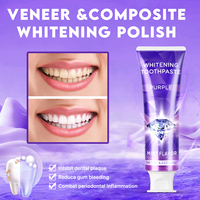 Dentifrice violet naturel et biologique de haute qualité 120g pour blanchir les dents, éliminer les taches, dentifrice blanchissant, fabricant