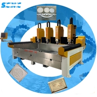 Routeur Cnc 4 axes à usage intensif 3D marbre granit porcelaine pierre tombale multi-têtes pierre 4 broches
