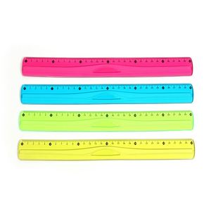 Regla Recta Flexible de PVC de 30 cm, Herramienta de Medición de Plástico para la Escuela y la Oficina, Herramientas de Papelería - Product Image 1