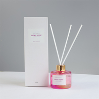 Bouteille de diffuseur de roseau en verre de couleur de parfum de longue durée logo personnalisé diffuseur de roseau d'arôme décoratif pour la maison