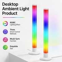 Lámpara de Esquina Inteligente RGBIC LED con Control por Aplicación Tuya WiFi y Sincronización Musical para Iluminación Ambiental en Salas de Juego