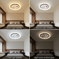 Plafonnier Premium avec ventilateur et éclairage LED à 3 couleurs changeantes, télécommande, pour fournisseurs en gros de l'usine chinoise