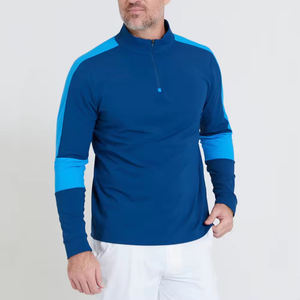 Sudadera de Golf sin Marca con Cierre de Cremallera de 1/4, Cuello Alto, Elástica, Ajuste Regular, ODM, Bordado, Ropa Deportiva - Product Image 3