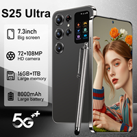 Dispositivo con Múltiples Funciones, Smartphone Android 5G Original S25 Ultra, Cámara Trasera HD de 108MP, LTE, Inglés, 1TB de Memoria, Deca Core