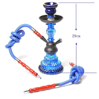 Chicha portable en verre dépoli de haute qualité, petite, à double tuyau, avec accessoires arabes, coffret cadeau