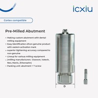 Système d'implant Cortex Modèle Bego, abutment préfabriqué en titane, résistant à l'usure, matériaux de fraisage CAD/CAM de qualité dentaire compatibles