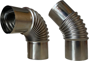 Tuyau d'extension de cheminée de poêle pour fumées d'échappement, <span class=keywords><strong>coude</strong></span> en acier inoxydable zingué, chauffe-eau au gaz, <span class=keywords><strong>conduit</strong></span> d'air, tuyau d'aération, adaptateur de carburant - Product Image 2