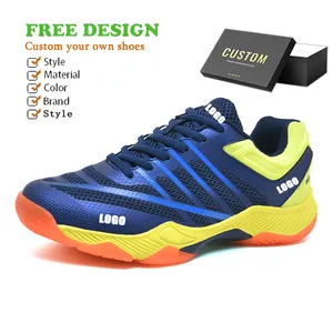 OEM/ODM 사용자 정의 로고 훈련 스포츠 운동화 하이 퀄리티 남성용 자신 만의 디자인 여성 전문 배드민턴 테니스 신발