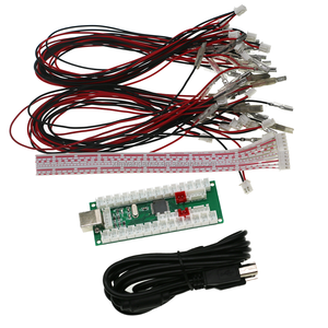 Kit de Controlador Inalámbrico USB de Retardo Cero para PC/<span class=keywords><strong>PS4</strong></span>/iOS/Android, Palanca Arcade en Inglés para Plástico - Product Image 1