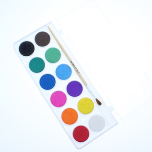 Juego de Pinturas de Acuarela Sólidas de 12 Colores en Oferta, Pasteles Redondos de 2.8 cm en <span class=keywords><strong>Caja</strong></span> de Plástico con Pincel para Lienzo - Product Image 2