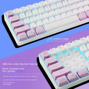 61 phím K401 màu phù hợp với nắp phím cảm giác cơ khí bàn phím RGB đèn phổ trò chơi điện tử thể thao văn phòng bàn phím có dây - Product Image 4