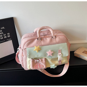 Hot Sale Cute Nylon Kids Travel Bags Large Capacity Storage Duffle Bag <b>Light</b> Weight Travel Bag for Girls Travel Packing Bags - Product Image 4