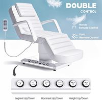 Table de massage électrique chauffante et réglable de luxe pour extensions de cils, salon de beauté, spa, esthétique et soins du visage