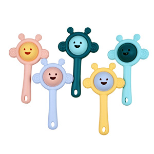 Mordedor de silicona con forma de oso, sonajero de 70x120x28mm, juguete de dentición de grado alimenticio para bebés de 0 a 24 meses - Product Image 4