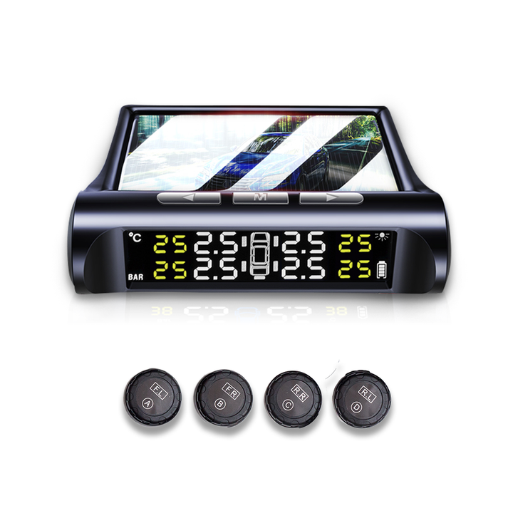 Tire Pressure Monitoring System C240 Solar Power Car External TPMS ...