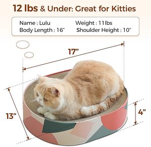 <span class=keywords><strong>Cat</strong></span> Scratcher Karton bett: 17 "x 13" ovale Lounge-<span class=keywords><strong>Couch</strong></span> für Innen katzen, recyceltes Wellpappen-Kratz pad, langlebig - Product Image 2