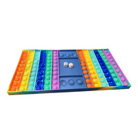 Nouvelle grande taille Push Pop jeu Fidget jouet Silicone bulle arc-en-ciel échiquier Push Popping Popper jouets sensoriels