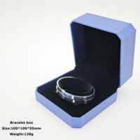 Estuche Portátil Octogonal Azul Texturizado para Joyas con Cierre de Hebilla, Empaque Premium para Anillos, Pulseras y Collares