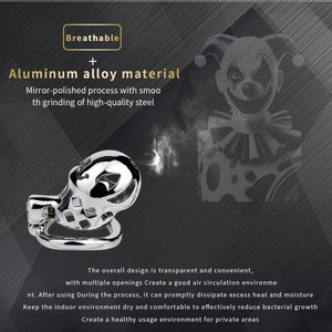 Clown Chastity Lock Alloy Penis Restraint Cock Cage Abstinence Training Hollow Urinatable Chastity Cage Wholesale Sex <b>Toys</b> - Product Image 4