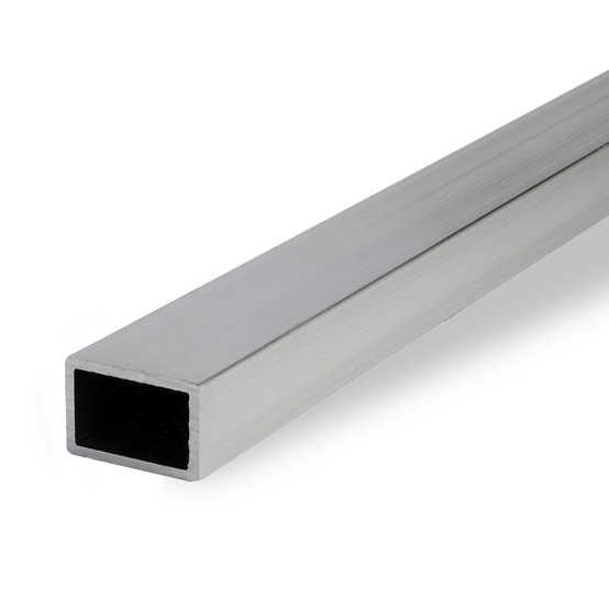 Rectangular Aluminum Tube Rounded Edges EN AW-6060 (AlMgSi0.5) Mill-Finish Square Pattern Extruded Aluminum Pipes Powder Coated