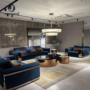 2024 meubles de salon modernes or acier inoxydable maison canapés velours canapé sièges Style européen <span class=keywords><strong>Chesterfield</strong></span> canapé ensemble - Product Image 6