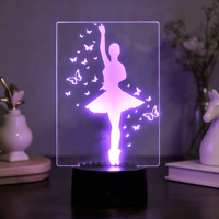 Lampe de table 3D personnalisée avec photos de danseuses, lampe de nuit LED USB 3D, cadeau original, lampe décorative intelligente pour intérieur