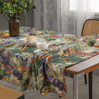 Vintage-Tischdecke mit Blumenmuster, ästhetische, rutschfeste Tischdecke für Zuhause, Küche, Esszimmer, Dekoration im Bauernhaus-Stil, dekorative Abdeckung