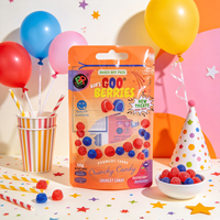 Pochette personnalisée pour bonbons en aluminium alimentaire, sac refermable à fermeture éclair, emballage en film PET avec fenêtre