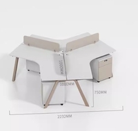 Mobilier de bureau et cloison centre d'appels partenaire Open 4 station bureau bureau cabine moderne table de bureau avec tiroir