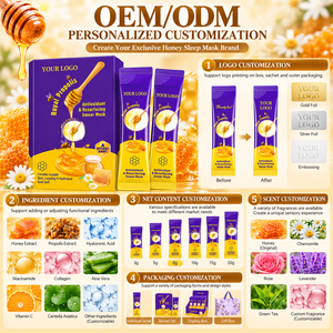Produits de soin coréens en marque privée, masque facial hydratant au miel, raffermissant et anti-âge à la vitamine E pour femmes - Product Image 5