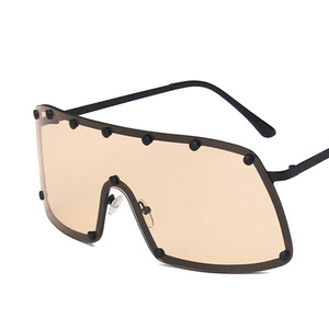 OMAS Bestseller 2025 Fahrrad-Sonnenbrille, einteilig, übergroß, quadratisch, winddicht, mit UV400-Schutz, halber Rand, Metallrahmen - Product Image 5