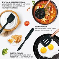 Best-Seller : Ensemble d'Ustensiles de Cuisine 17 Pièces en Silicone – Résistant à la Chaleur, Antiadhésif, avec Poignées Or Rose