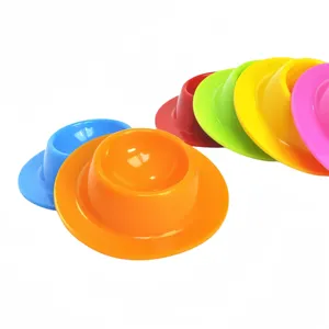 Custom Bpa free Food Grade anti-drop silicone egg tray Multiple solid colors silicone egg storage holder