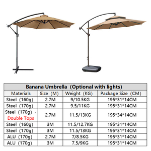 Parasol de jardin banane <span class=keywords><strong>d</strong></span>'extérieur de qualité supérieure Design moderne Grand <span class=keywords><strong>prix</strong></span> pour une immense table de patio Parasol de jardin pour cour et parc - Product Image 4